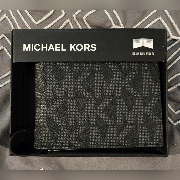 Michael Kors Other - Michael Kors Men's Black Logo Leather Wallet